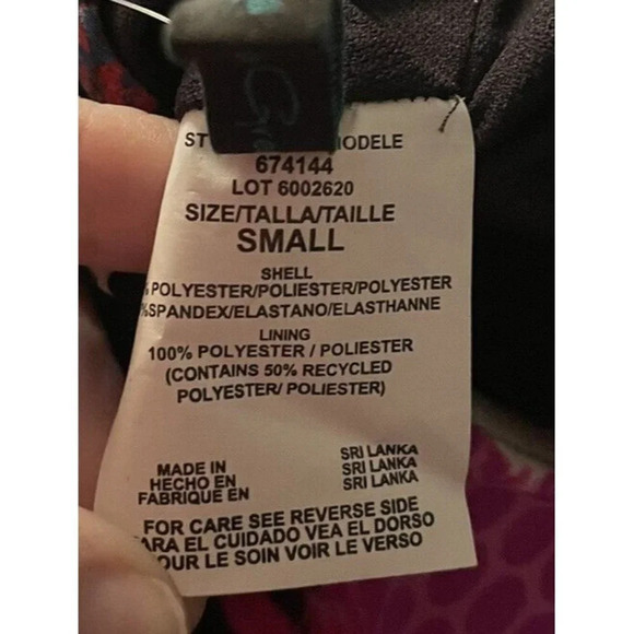 Aqua Green Women's Racerback Tankini Swim Top Black Multicolored Size Small NEW - Picture 5 of 5